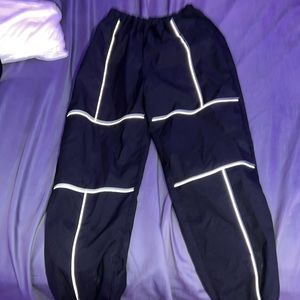 Reflective parachute pants
